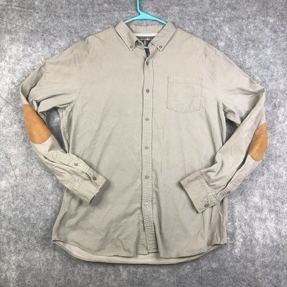 I Jeans by Buffalo Shirt Mens XL Corduroy Long Sleeve Elbow Patch Shooting Shirt - Picture 1 of 10